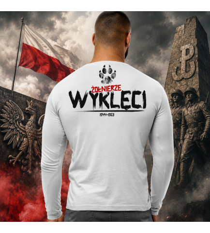 LONGSLEEVE PATRIOTYCZNY ŻOŁNIERZE WYKLĘCI BIAŁA